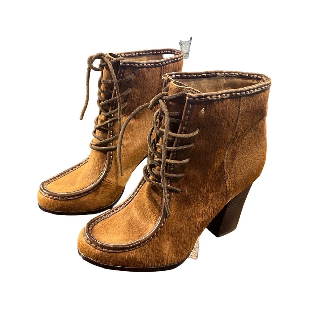 Calf Hair Frye Block Heel Boot